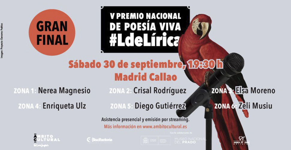 Imagen del evento Gran Final del V Premio Nacional de Poesía Viva #LdeLírica